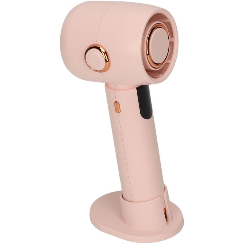 Tragbarer Usb-ventilator, Leise Und Ohne Rotorblätter, Mit Digitalanzeige – Pink, Ideal Fürs Büro.