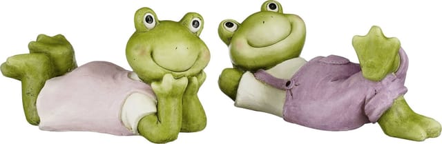Mica Decorations Dekofigur Frosch 30 Cm Mehrfarbig 2-fach Sortiert Dekofigur