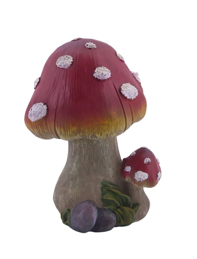 Figur Fliegenpilz Klein Polyresin 18 X 12 X 13,5 Cm Rot Dekofigur