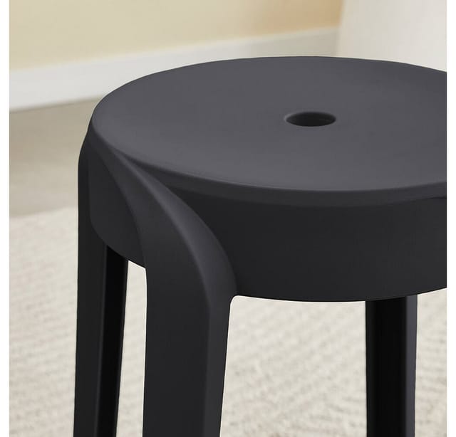 Home Deluxe Hocker Nivo – Stapelbar, Schwarz (6er Set) Platzsparende Sitzhocker Für Küche, Wohnzimmer & Garten Stapelbarer Hocker, Hocker Stapelbar, Stapelbare Hocker Design