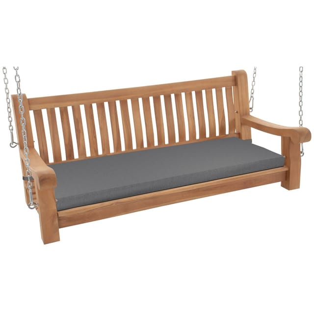 Schaukelbank Wetterfest Joyce Mit Sitzkissen Dunkelgrau 136x48x8 Cm