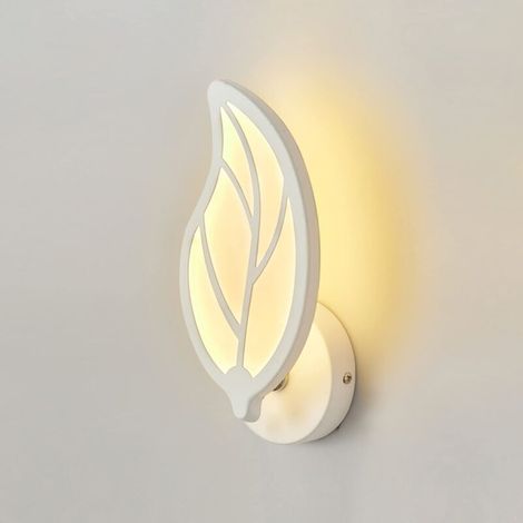 12-w-led-wandleuchte, Acryl-wandlampe, Weiße Blattförmige Wandleuchte Für Den Innenbereich, Kinderwandleuchte, Art-deco-wandleuchte Für Wohnzimmer, Schlafzimmer, Nachttisch (warmes Licht)