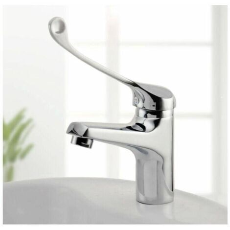 Medizinischer Spültischarmatur, Barrierefreie Badarmatur, Chrom, Silber