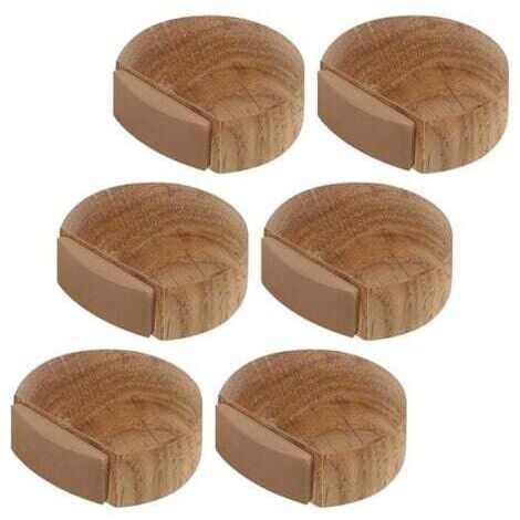 Set Mit 6 Selbstklebenden Türstoppern Aus Holz Für Holzböden Und Parkett – Selbstklebender Türstopper – Türstopper (eiche Natur)