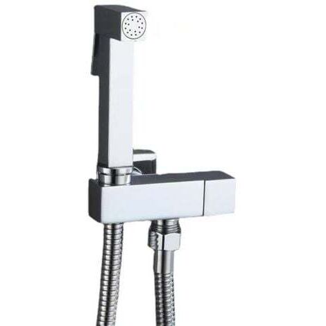 Komplettes Set Bestehend Aus Einem Bidet-duschkopf Aus Messing Und Silber, Einem Eckventil Aus Kupfer, Einer Sprühpistole Aus Zink Und Einem 1,5 M Langen Duschschlauch.