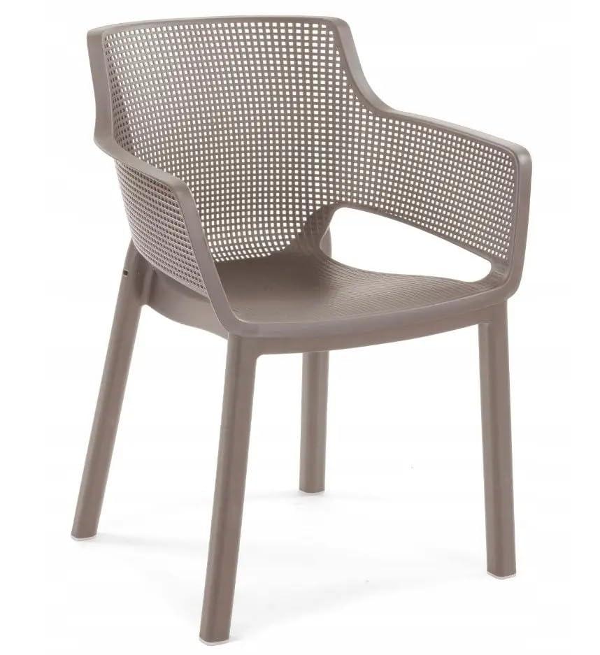 Keter Eva Stuhl Cappuccino Modernes Wetterbeständiges Design