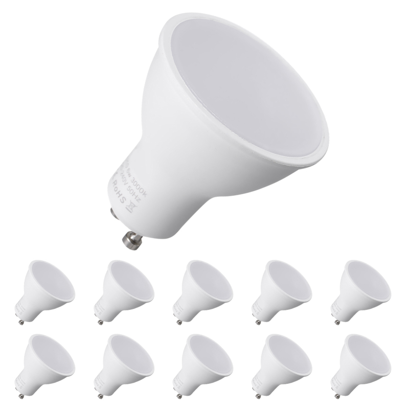 Gu10 6w Led-lampe, Entspricht Einer 60w Halogenlampe, Warmweiß (3000k), 550 Lumen, 120° Abstrahlwinkel, 10er-packung