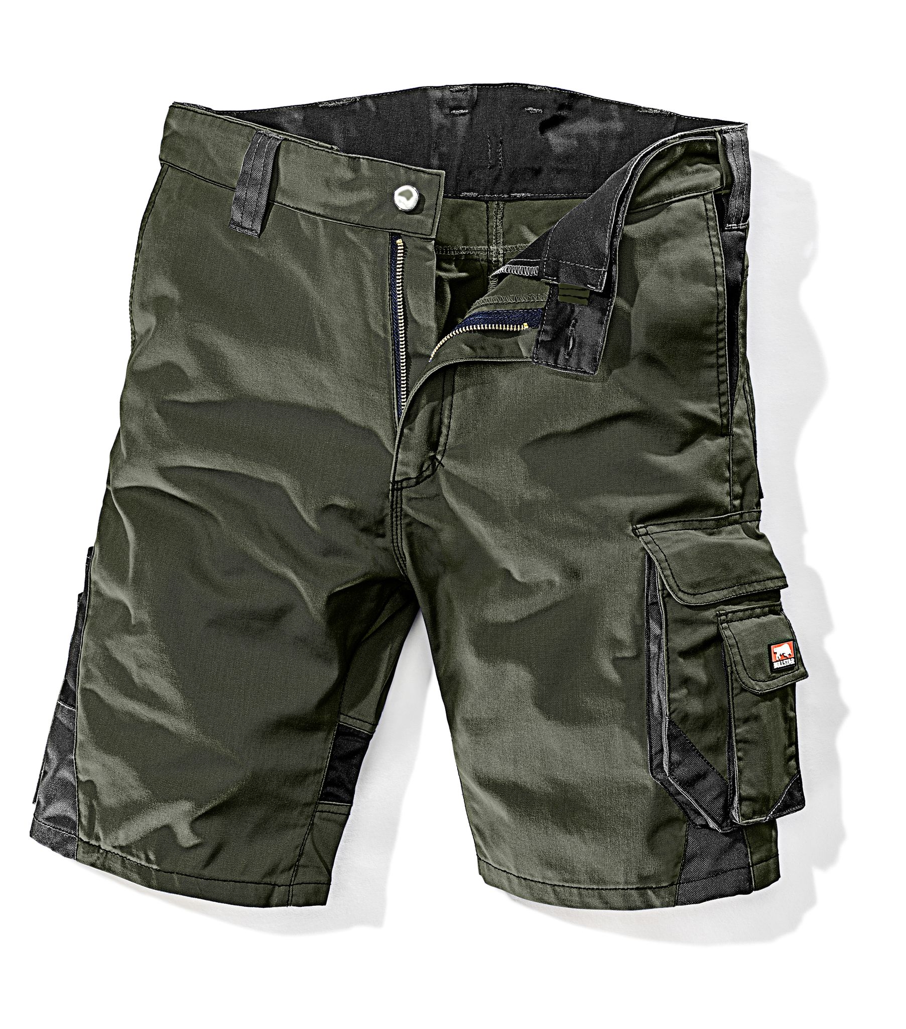 Bullstar Arbeitsshort Worxtar (farbe Oliv/schwarz, Größe 48, Mit Dehnbund)