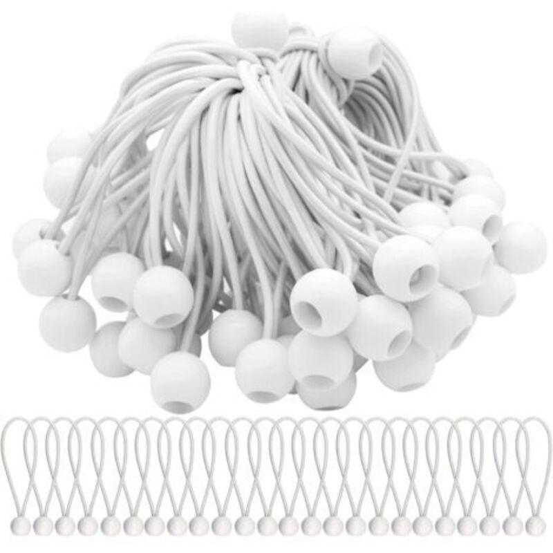 Bunthaus Lot De 75 Tendeur Elastique Cordons Élastiques Avec Boules Sandow Elastique Boules Elastiques Pour Chapiteaux, Tentes, Bannières Et Bâches-aimoonsa