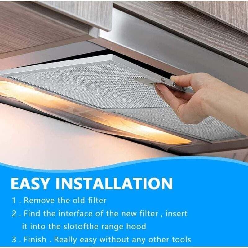 Set Mit 2 Metallfettfiltern 320x260 Mm – Aluminium Und Edelstahl – Leicht Zu Reinigen – Kompatibel Mit Dunstabzugshauben