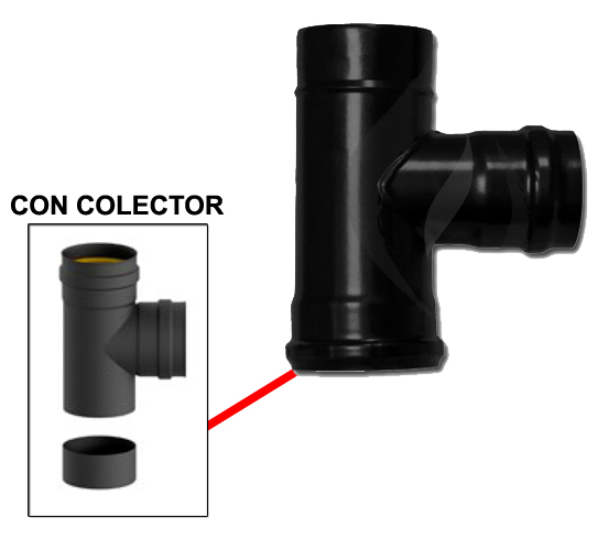 Vitrifizierter Pelletofen 80 Mm 90 Mit Kollektor