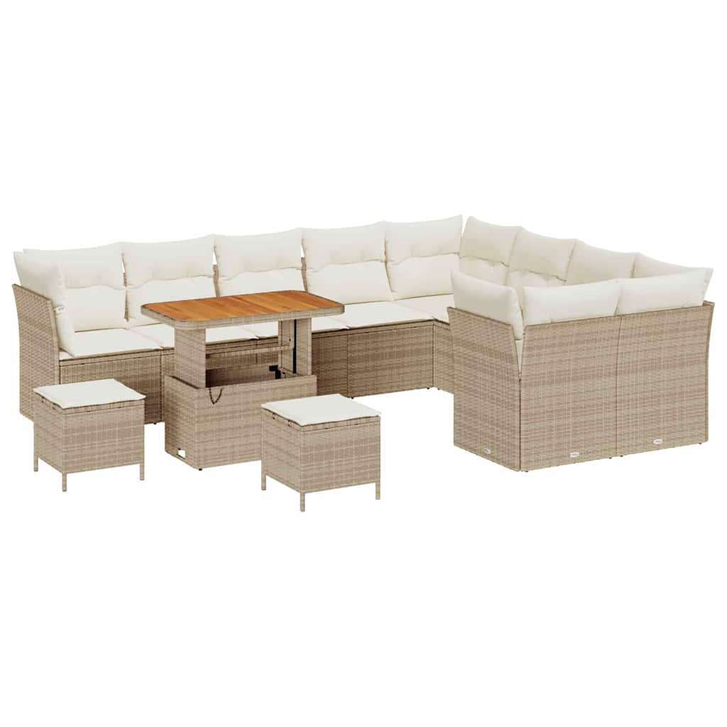 Maison Exclusive - Gartensofa-set 12 Stk. 9-sitzer Beige Und Crem