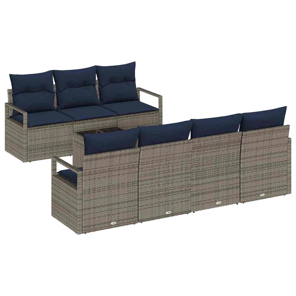 Maison Exclusive - Sofa Set 8 Stk. 7-sitzer Grau [synthetisch]: P