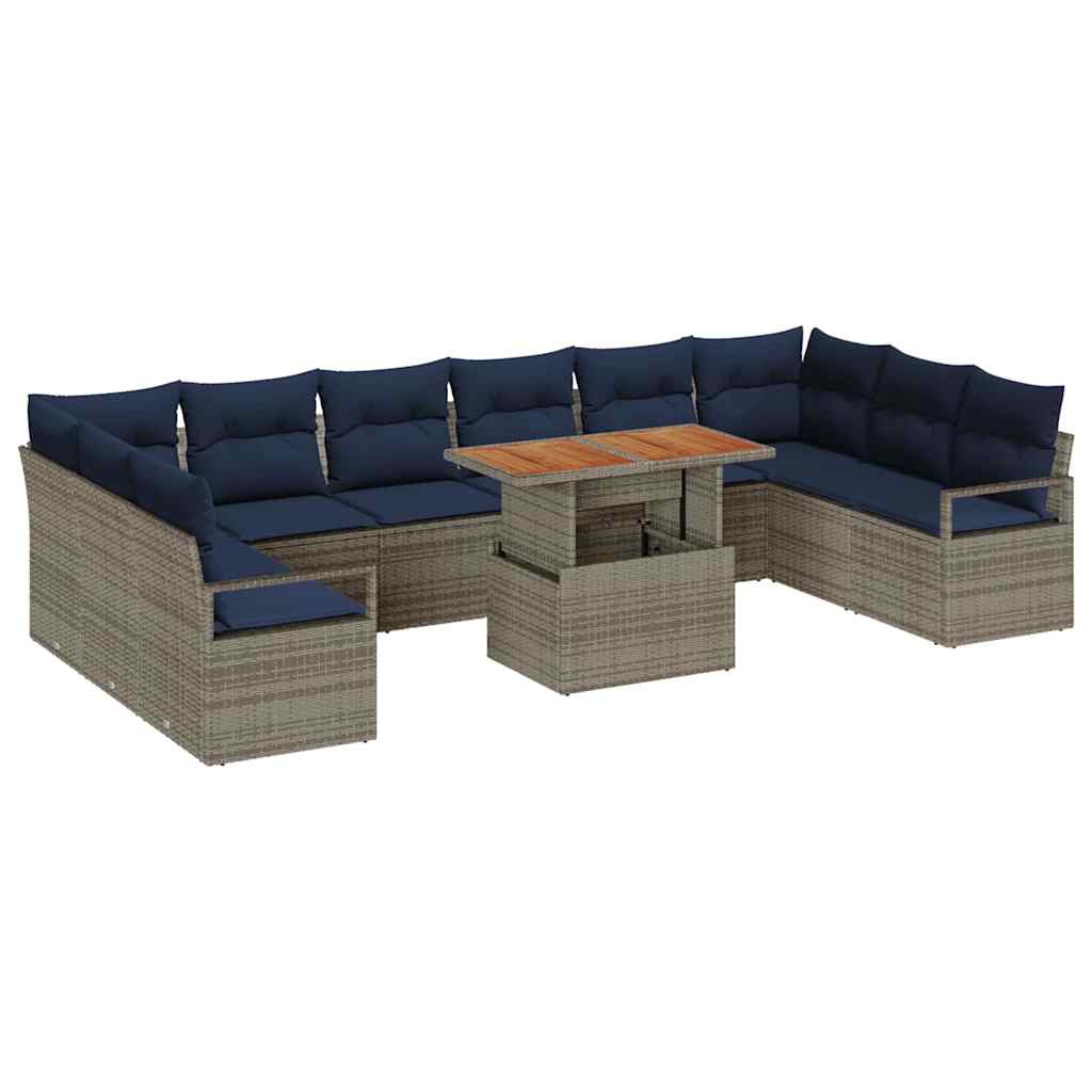 Maison Exclusive - Gartensofa-set 11 Stk. 10-sitzer Grau Und Mari