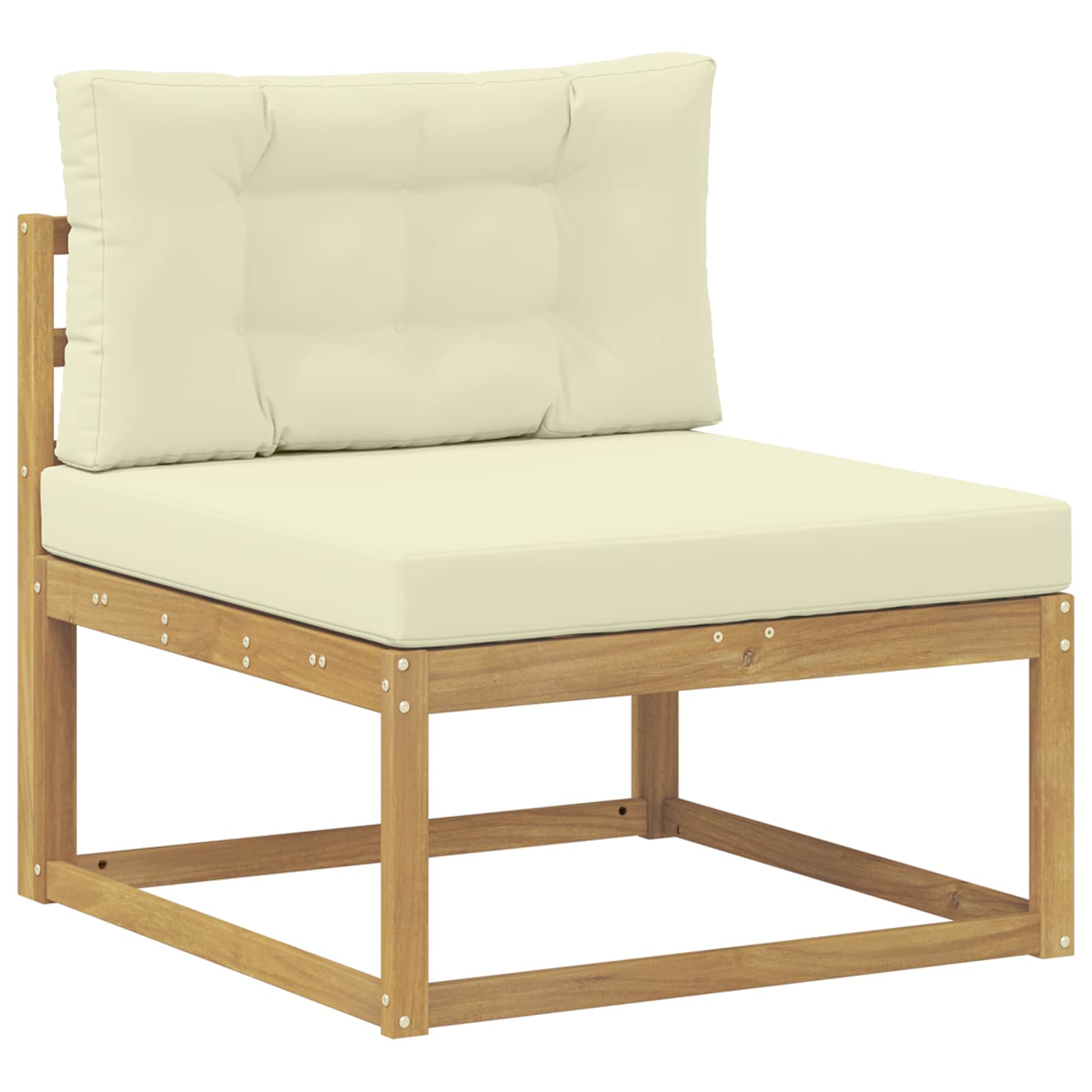 Maison Exclusive - Outdoor Mittelsofa Polyester Whitewash Und Cre