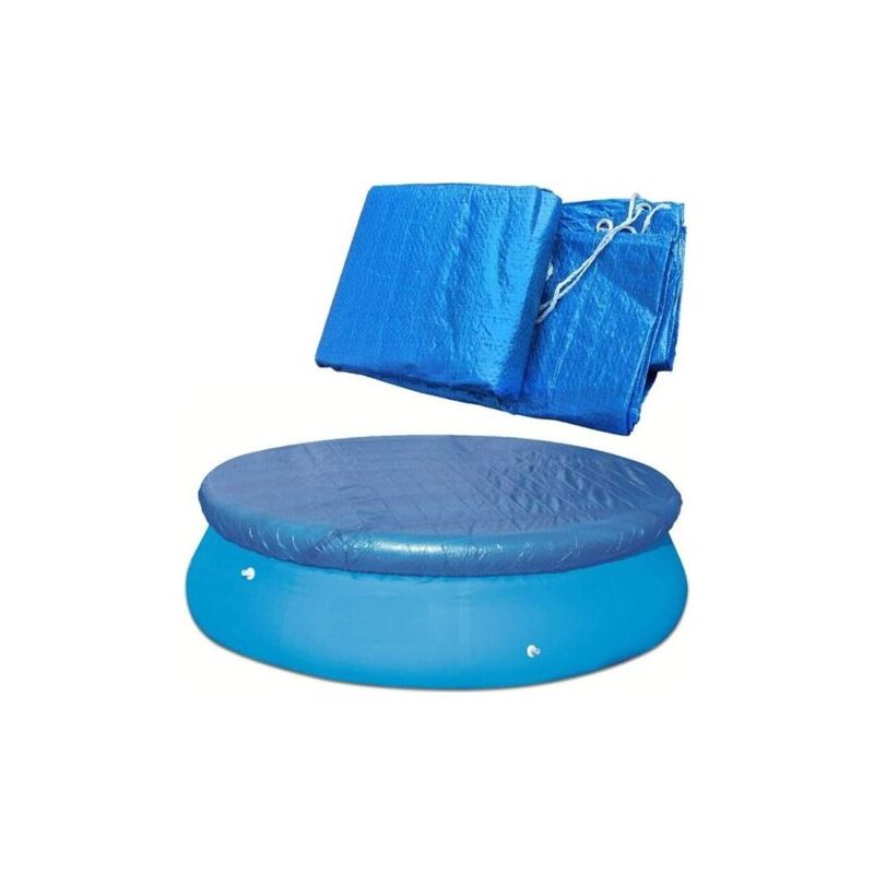 Runde Poolabdeckung, 183 Cm Durchmesser, Solarabdeckung, Wasserdicht, Winddicht, Mit Abspannleine, Staubdicht, Strapazierfähig Für Runde Aufblasbare Pools.