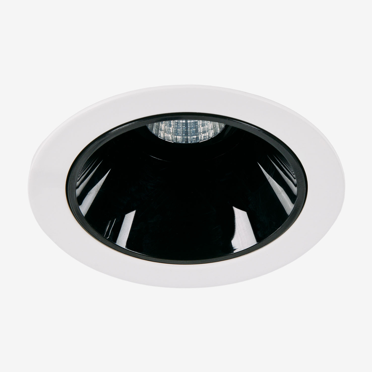 Sklum Downlight Led Einbaustrahler Mit Rundem Rahmen Ø7 Cm Aus Aluminium Luisiana Weiss – Schwarz