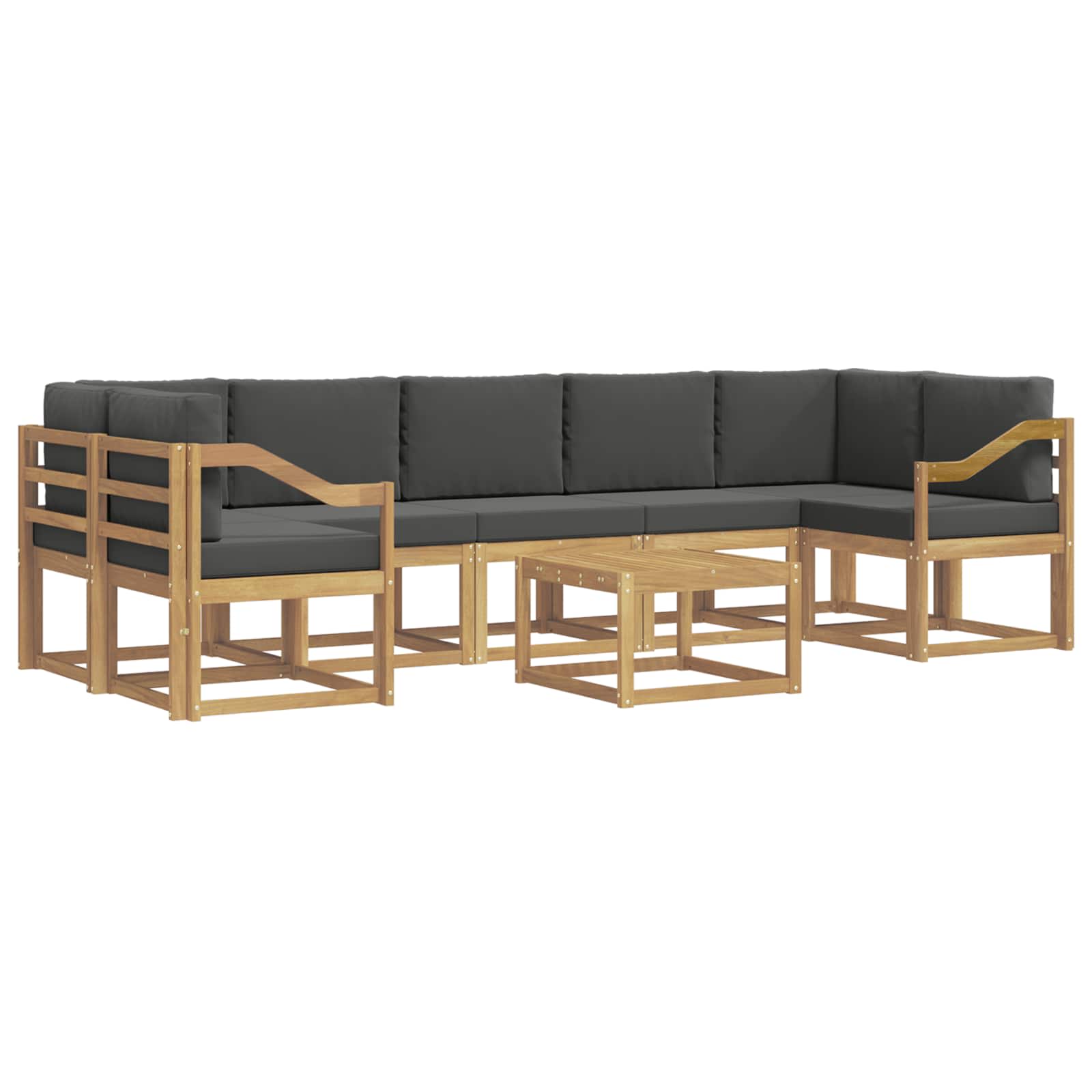 Outdoor-sofagarnitur 6 Stk. 7-sitzer Weiß Und Anthrazit Vidaxl