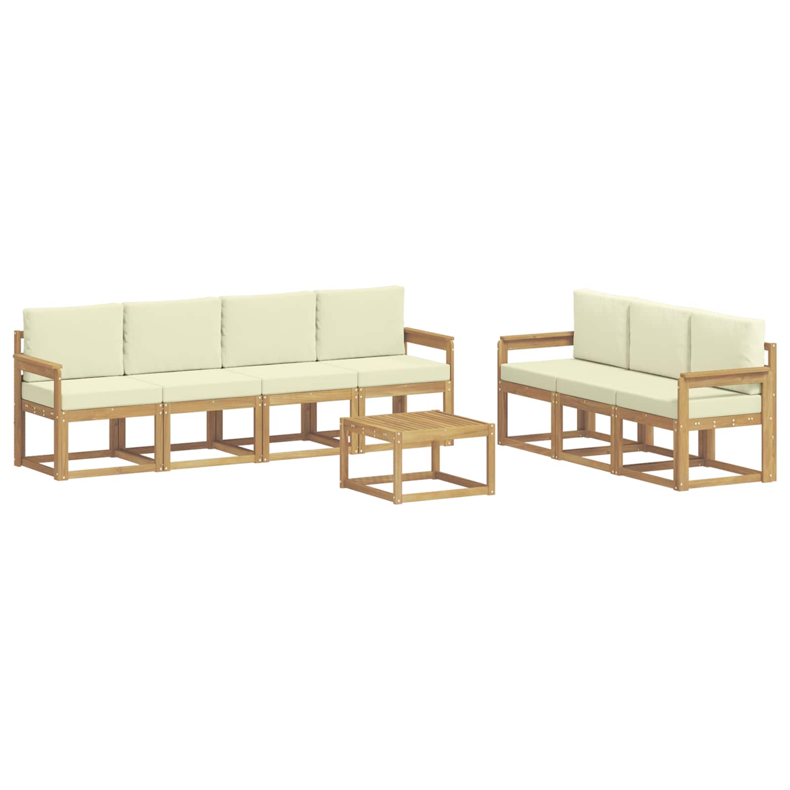 Outdoor-sofagarnitur 7 Stk. 7-sitzer White And Cream Vidaxl