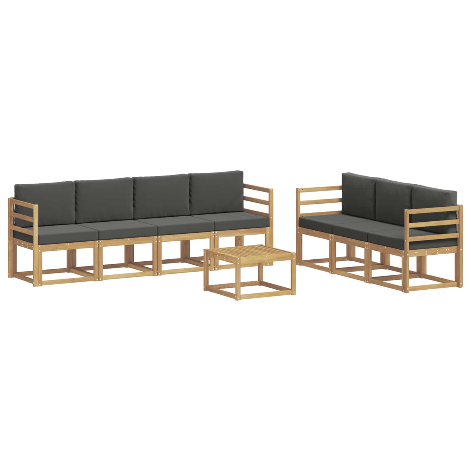 Outdoor-sofagarnitur 7 Stk. 7-sitzer White And Anthracite Vidaxl