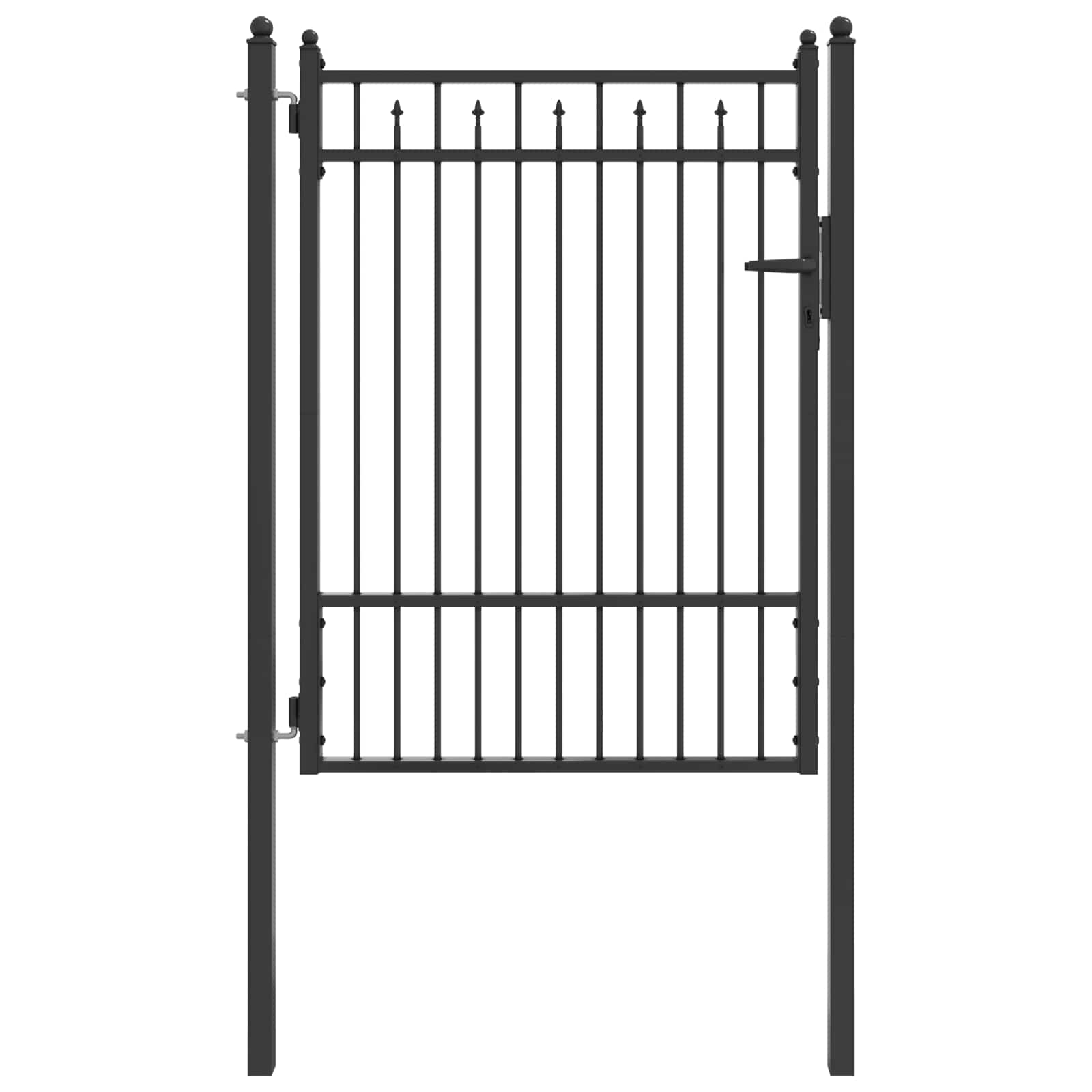 Zauntor Baarlo 100 X 125 Cm Abschließbar Metall Schwarz Vidaxl