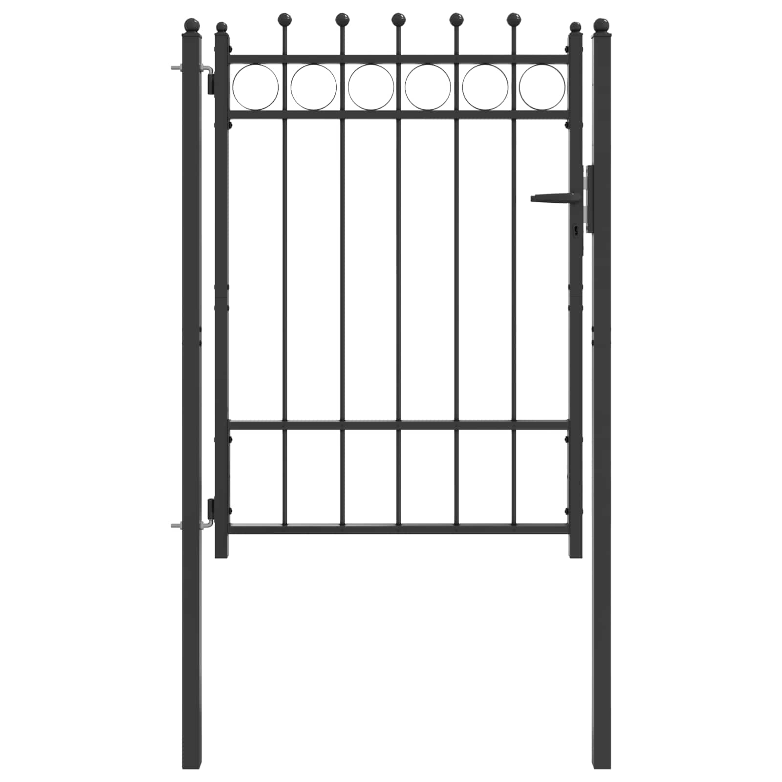 Zauntor Tilburg 100 X 125 Cm Abschließbar Metall Schwarz Vidaxl