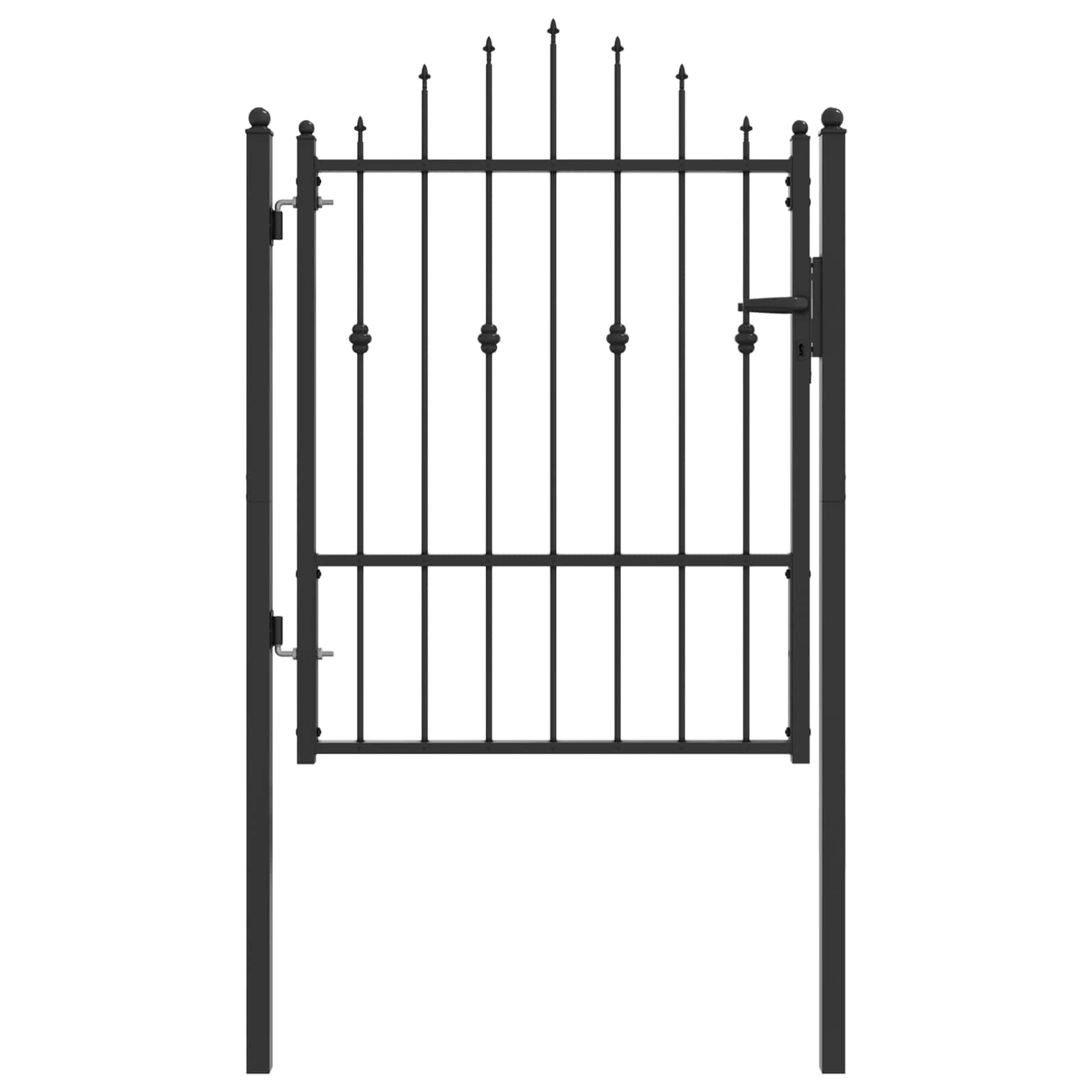Zauntor Asten 100 X 125 Cm Abschließbar Metall Schwarz Vidaxl