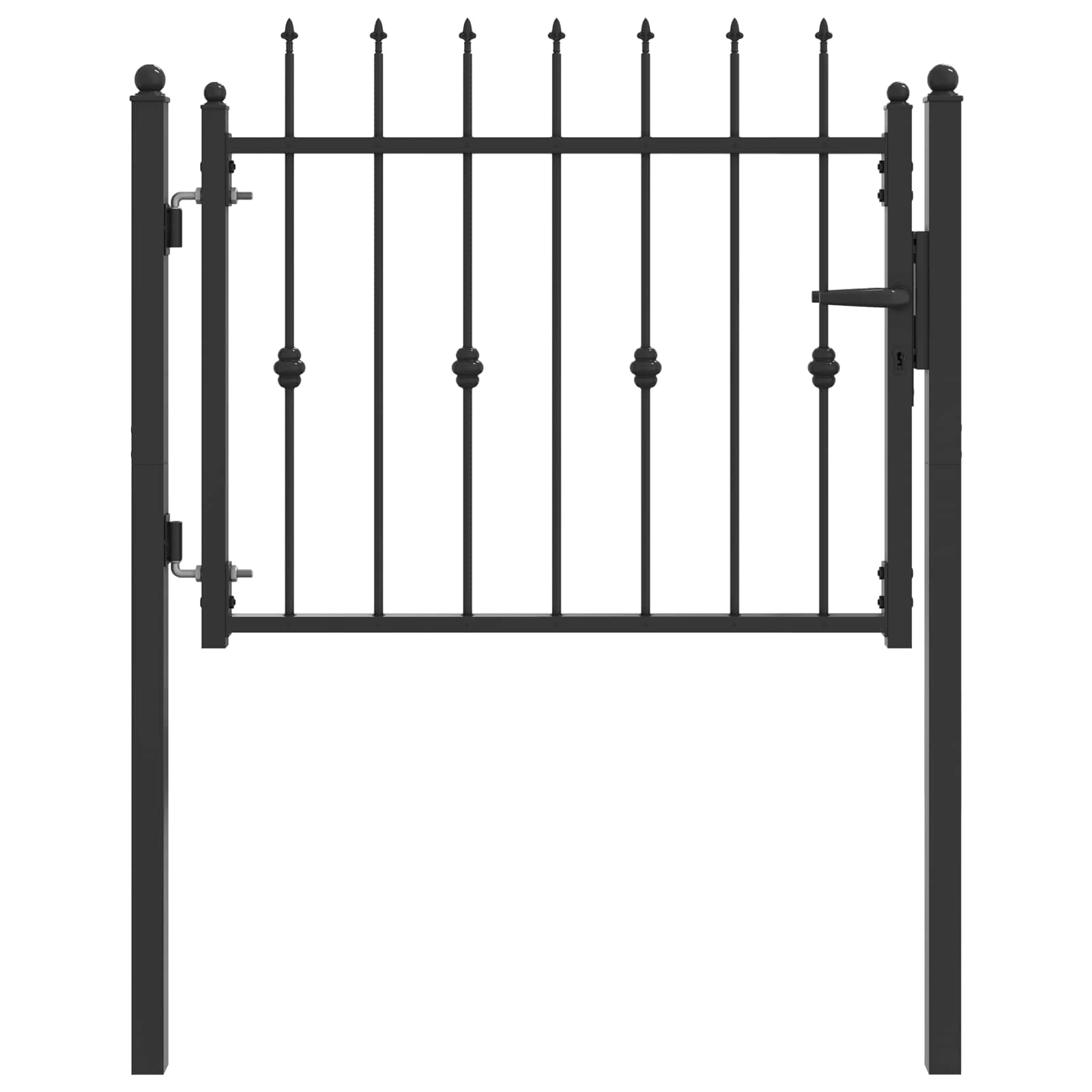 Zauntor Asten 100 X 75 Cm Abschließbar Metall Schwarz Vidaxl