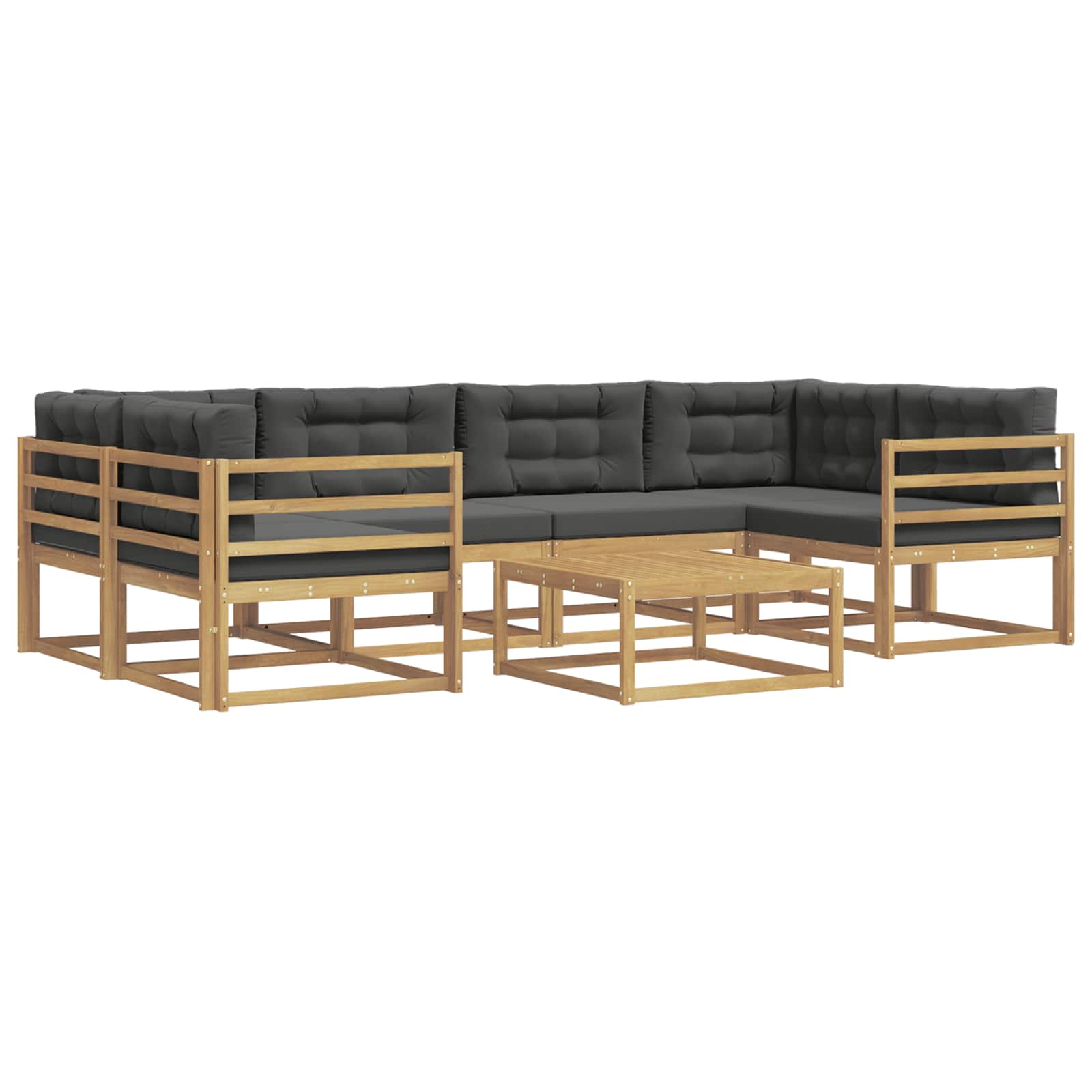 Outdoor-sofagarnitur 5 Stk. 6-sitzer Weiß Und Anthrazit Vidaxl