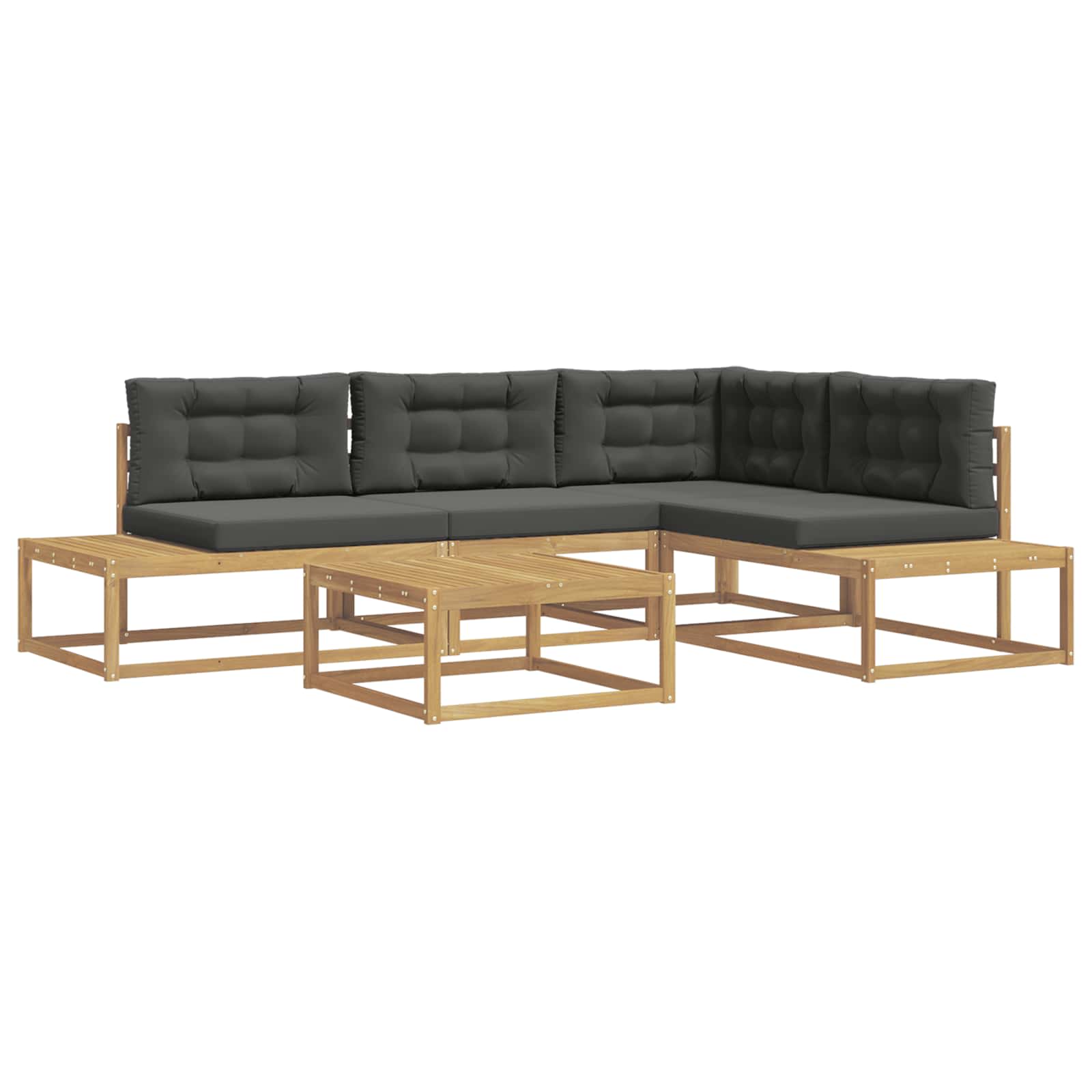 Outdoor-sofagarnitur 5 Stk. 4-sitzer Weiß Polyester Vidaxl