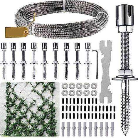 Rankgitter Für Gartenpflanzen, Edelstahl-rankgitter Für Kletterpflanzen, Flexible Wandrankgitter Für Kletterpflanzen (mit Stahldraht)