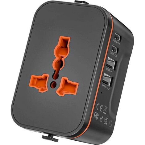 Universal-reiseadapter, Universal-reiseadapter Mit 2 Usb-anschlüssen Und 2 Usb-c-anschlüssen