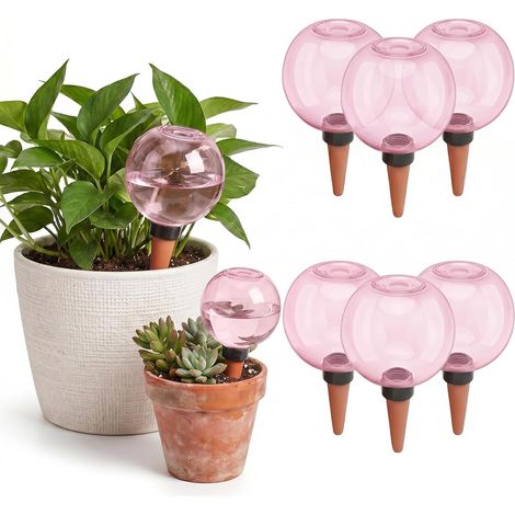 Lot De 6 Boules D'Arrosage Pour Plantes - 500 Ml - Arrosage Automatique Des Plantes Et Auto-arrosage - Boules D'Eau Transparentes Pour Plantes D'Intérieur, Balcon, Jardin - Distributeur D'Eau