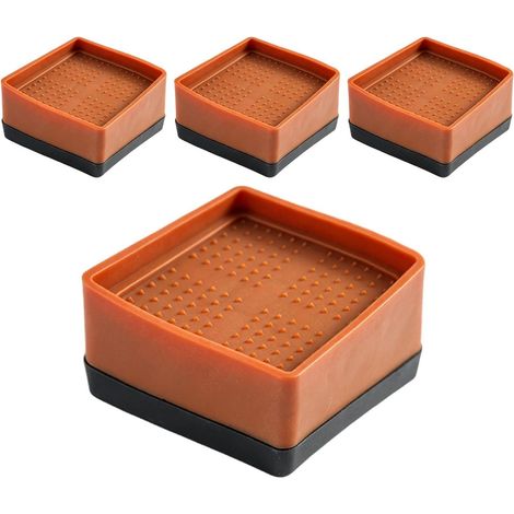 Rehausseurs De Lit 4 Pièces Pieds Rehausseurs Carrés Empilables Pour Meubles,support Rehausseur De Table - Convient Pour Votre Maison, Appartement, Ferme, Chambre, Cuisine, Salon, Buanderie Et Burea
