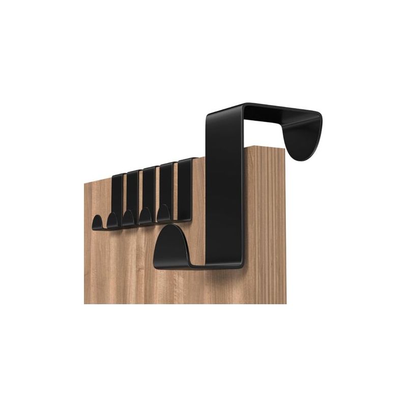 Türhaken, 6-teiliges Set Aus Edelstahl Für Standardtüren, Schubladen, Schränke Und Kleiderschränke, Für Küche, Bad Und Schlafzimmer, Schwarz.