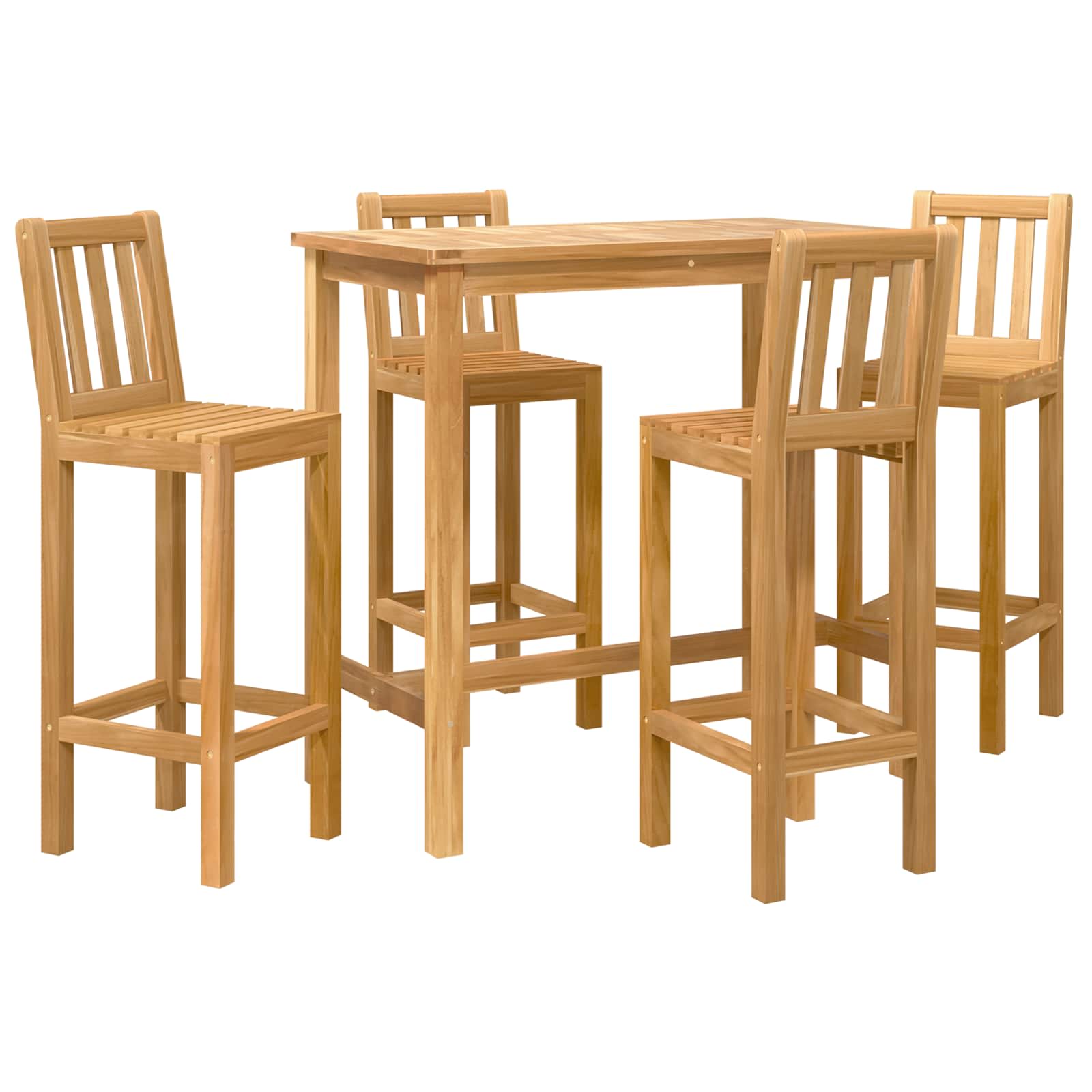 Outdoor Bar Set 5 Stk. Unbehandelt 110 X 60 X 105 Cm Vidaxl