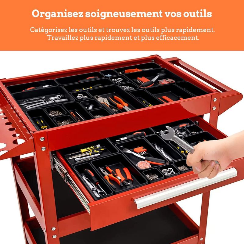 Set Mit 45 Werkzeugkästen/schubladen Aus Kunststoff Für Schrauben, Heimwerkerprojekte, Werkstattwagen, Werkbankaufbewahrung Und -organisation, Werkstatt, Garage