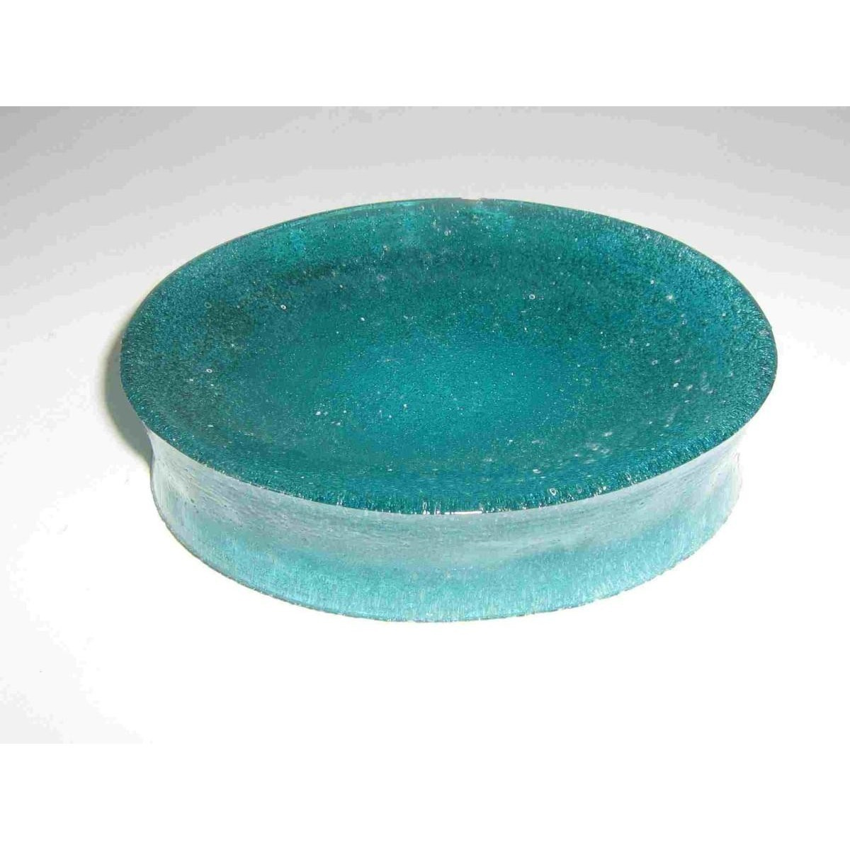Portasapone Denise In Grün Aus Robustem Glas, Modernes Design