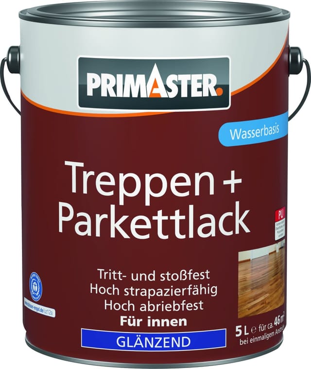 Primaster Treppen + Parkettlack Farblos Glänzend 5 L Lacke