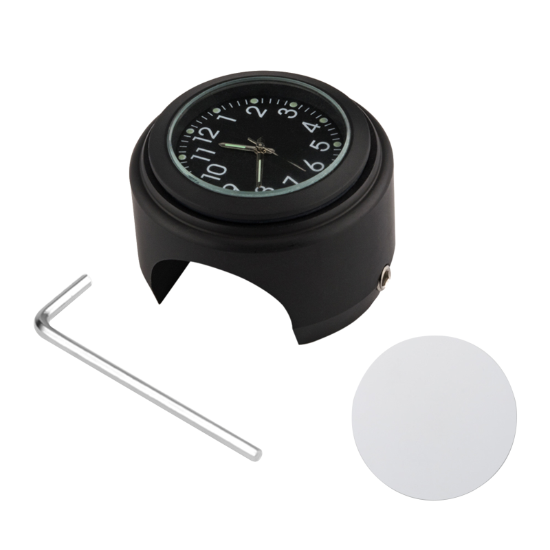 Universeller Motorrad-/fahrrad-lenkertacho, Wasserdicht, Kompatibel Mit Lenkern Von 22 Mm Bis 25,4 Mm (7/8" Bis 1"). Schwarzes Gehäuse Und Zifferblatt.