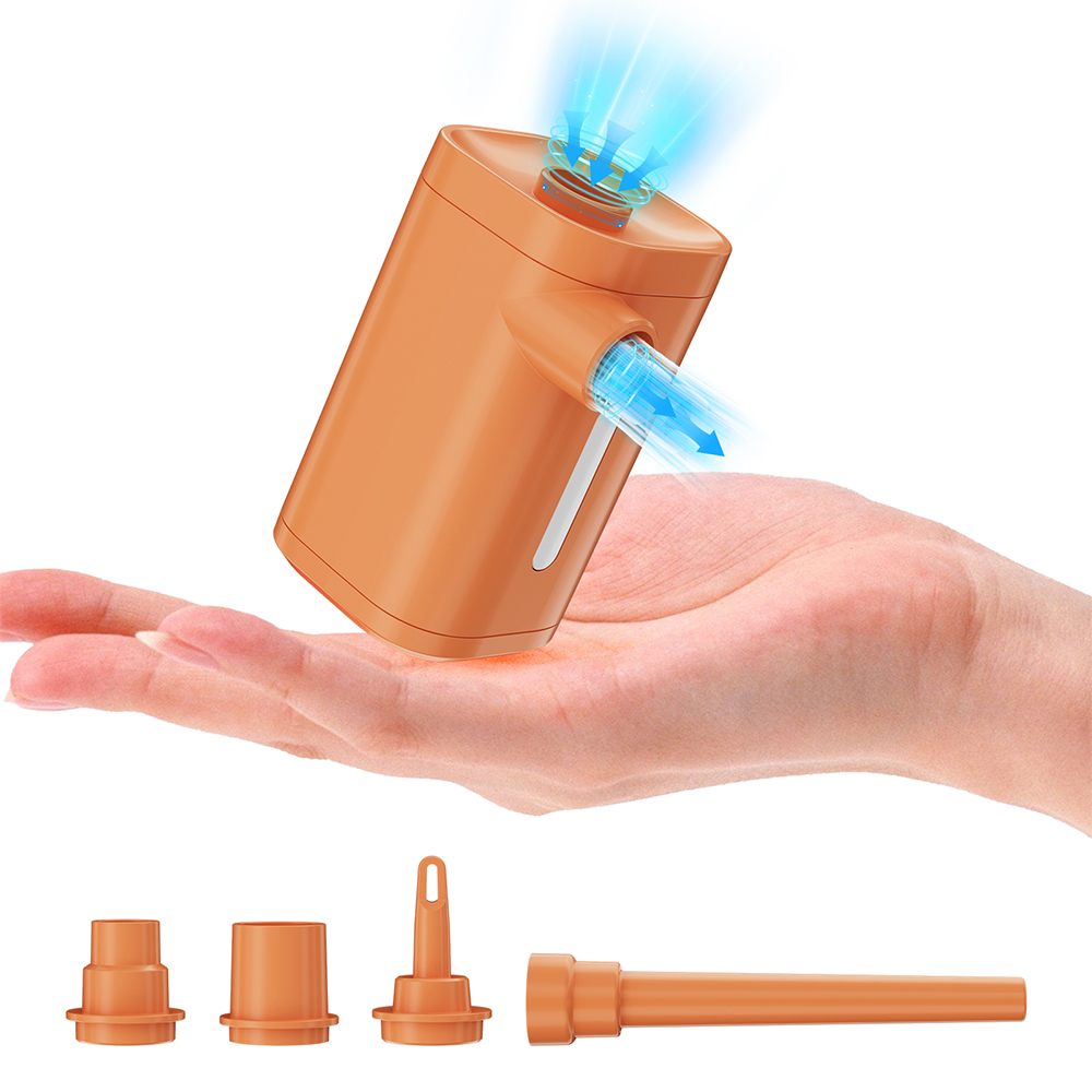 Pompe À Air Portable Pour Objets Gonflables Avec Lanterne De Camping Intégrée, Batterie 2000 Mah Rechargeable Usb-c, Pour Gonfler Et Dégonfler Bouées, Matelas Pneumatiques Et Autres Objets Gonflables.