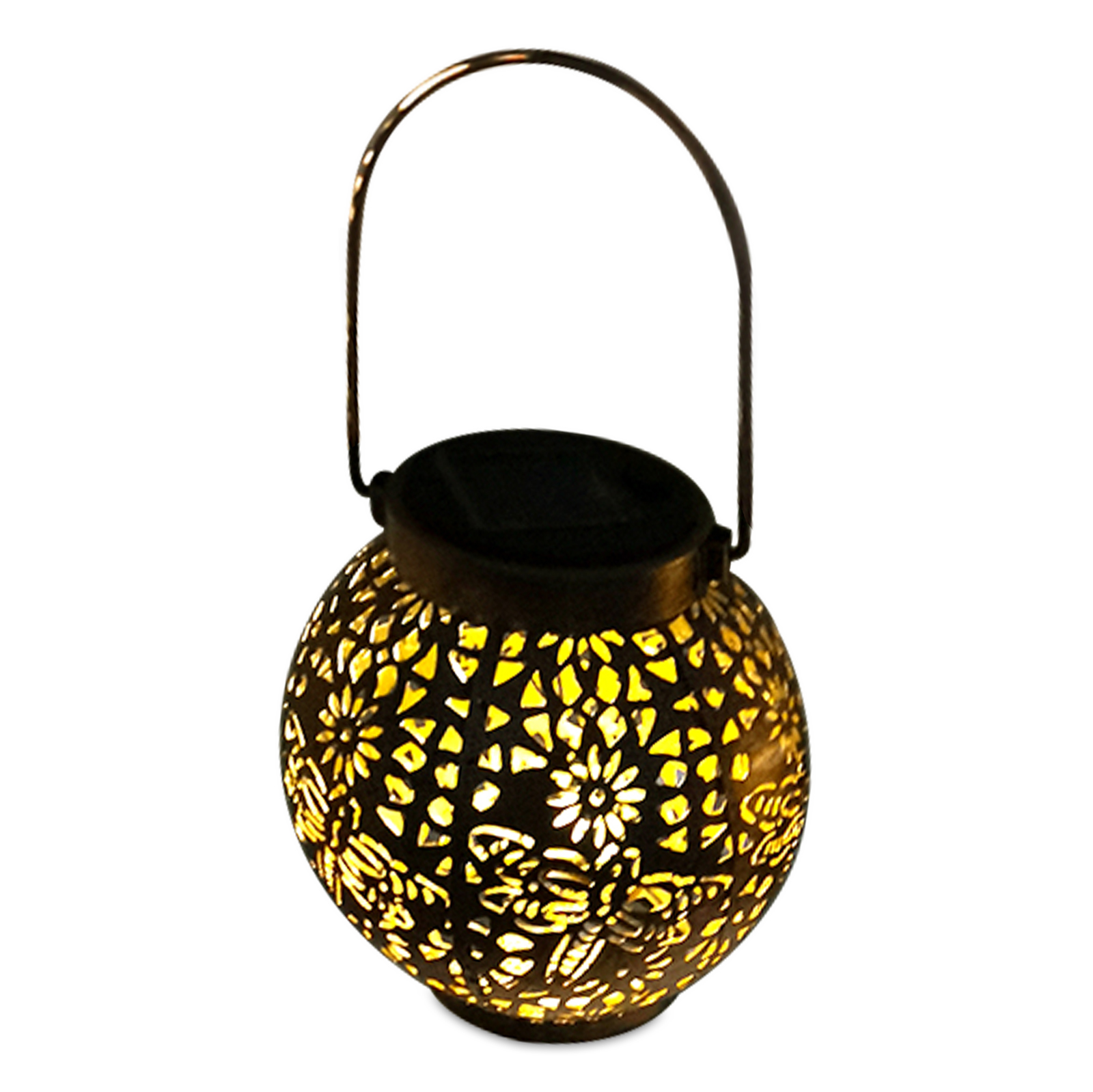 Lampe De Projection Sphérique Pour Terrasse Et Jardin, Motif Papillon, Libellule Et Colibri, En Métal.