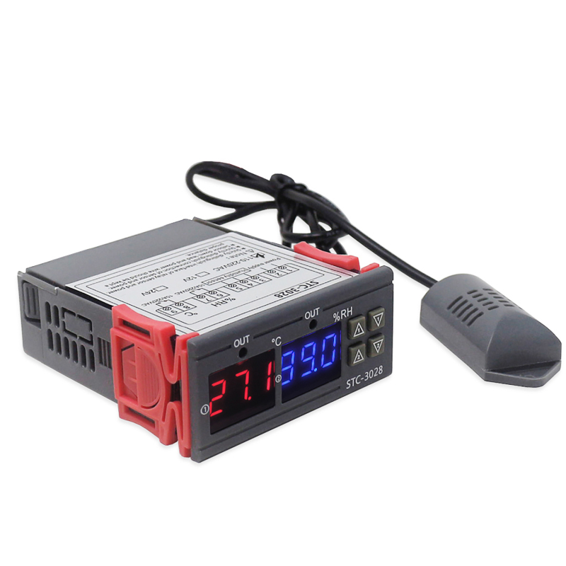 Digitaler Temperatur- Und Feuchtigkeitsregler, Thermostat-hygrometer Mit Integrierter Sonde Und 110–220-v-relaisausgang