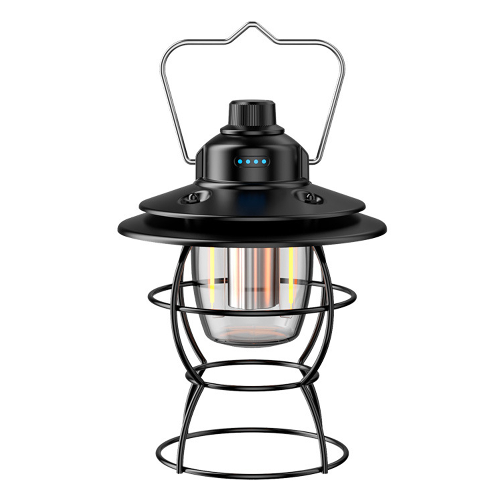 Lanterne De Camping D'Extérieur Avec Alimentation De Secours Usb, Indicateur De Batterie, Étanche, 3 Modes D'Éclairage, Idéale Pour Le Camping, La Randonnée Et La Pêche En Plein Air.