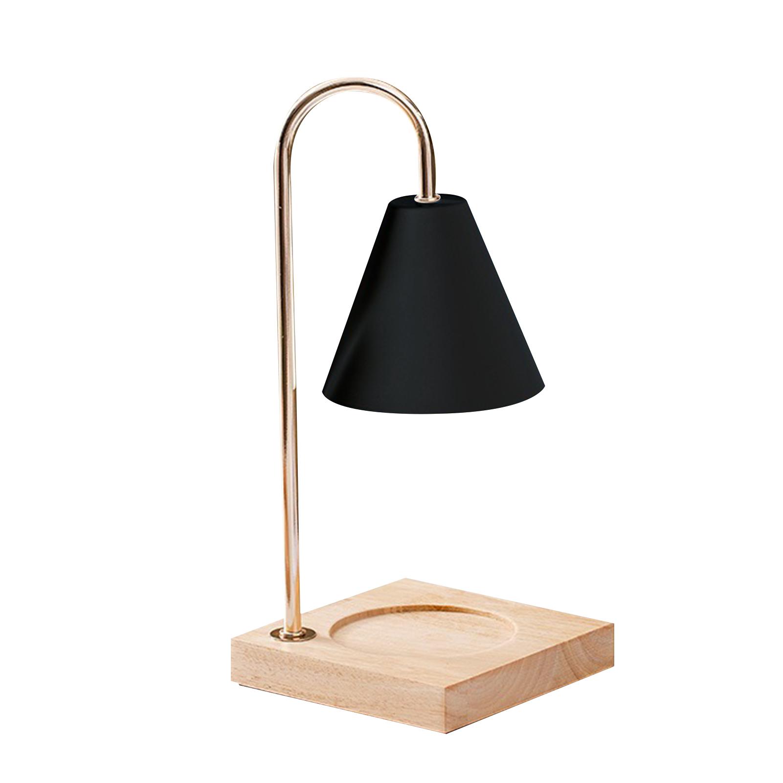 Lampe De Chevet En Bois Avec Interrupteur À Bouton Pour Faire Fondre La Cire D'Aromathérapie, Sans Fumée, Pour Créer Une Ambiance Parfumée.