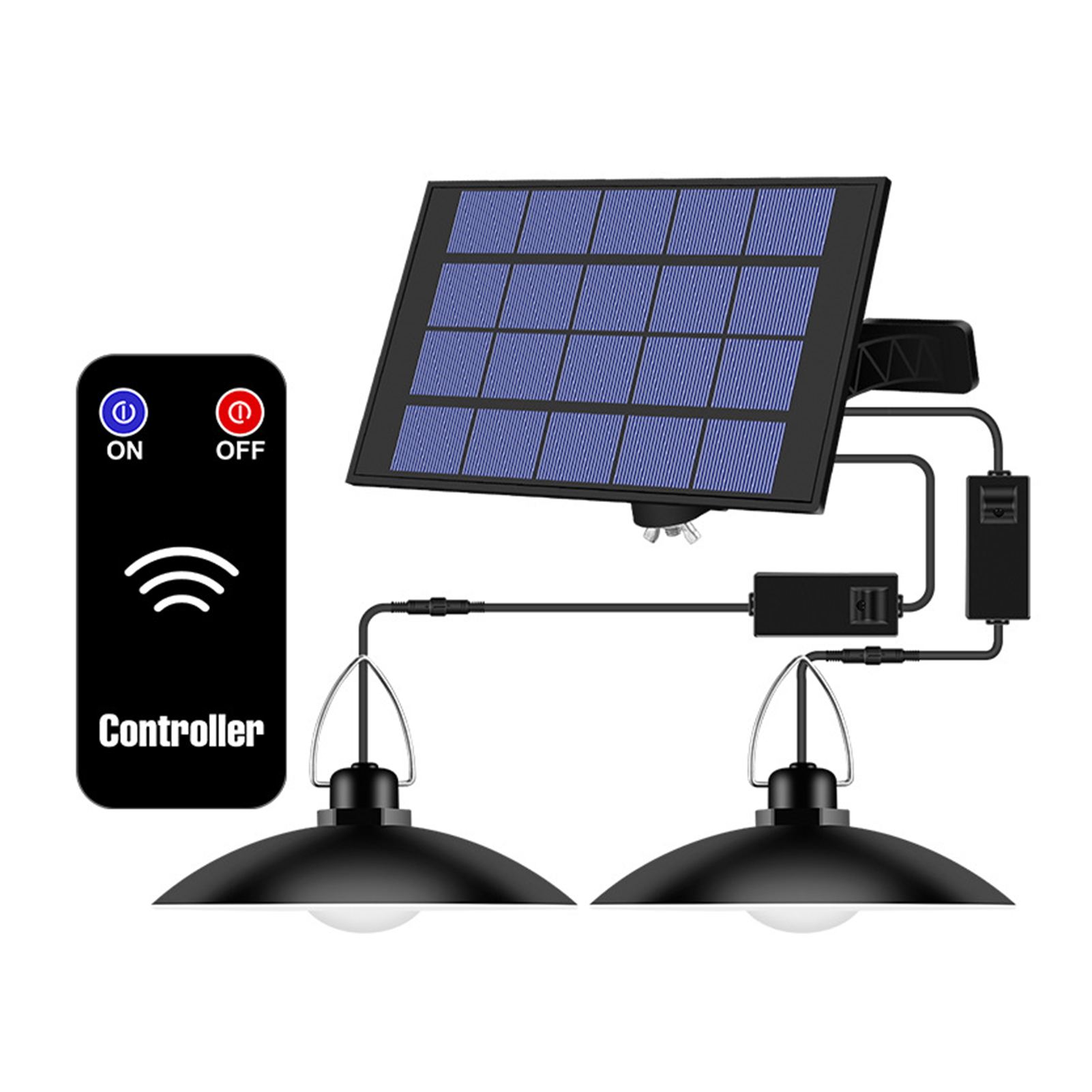 Lampe Solaire Suspendue À Led D'Extérieur, Étanche Ip65, Avec Télécommande, Pour Porte, Cour Et Allée.