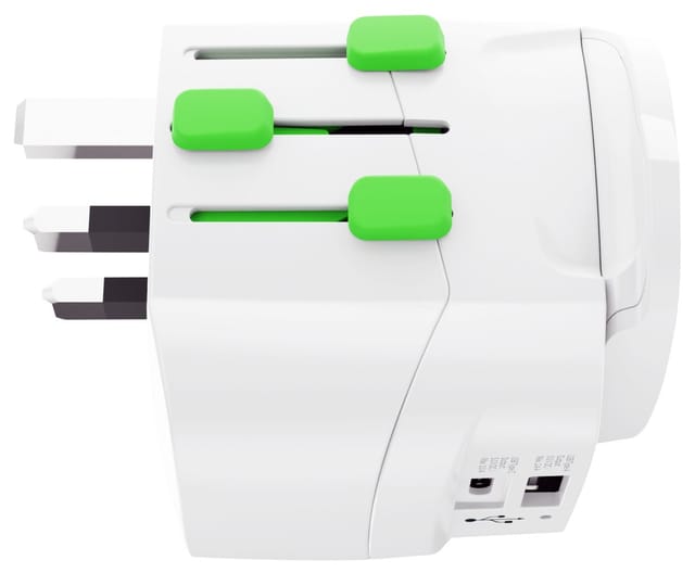 Kopp Reiseadapter Light Usb Ac World 2-teilig Weiß