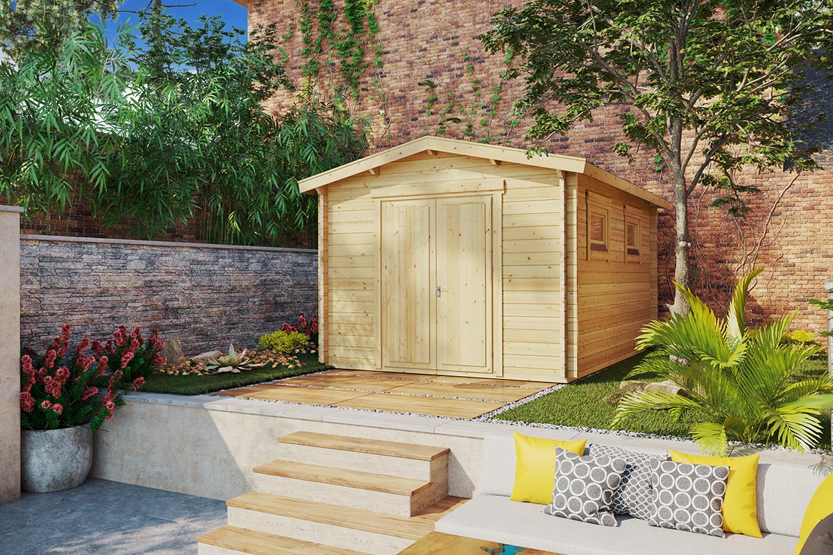 Geräteschuppen “Eva F” 3x4m | Geräteschuppen aus Holz selber bauen | Gerätehaus | Günstiges Gartenhaus mit Holzschuppen Bild 2