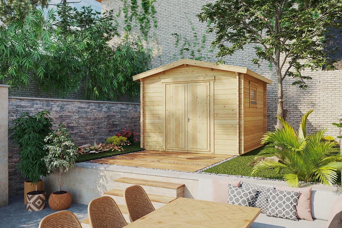 Kleines Gerätehaus “Nora F” 3x3m | Kleines Gartenhaus 3x3m | Gerätehaus | Gartenhaus aus Holz | Gartenhaus klein Bild 2
