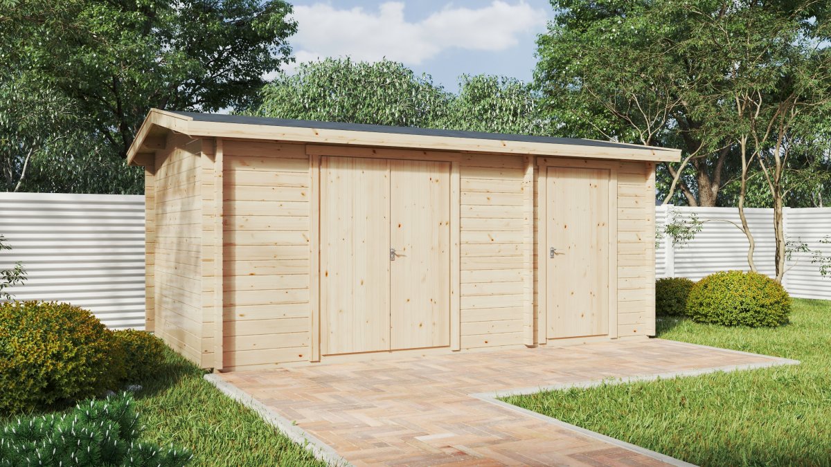 Großer Geräteschuppen “Typ B” 5x3m | Geräteschuppen aus Holz 3x5m | Gerätehaus selber bauen | Holzschuppen im Garten